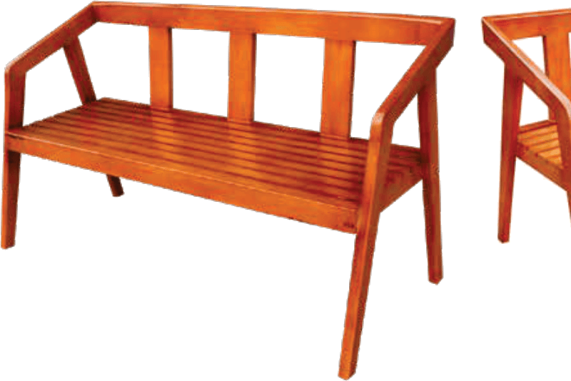 XL Wooden 3 Seater